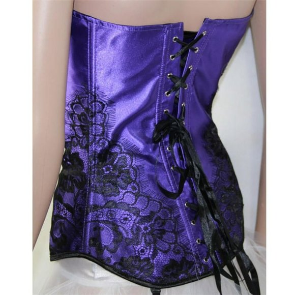 Satin & Mesh‎ Lace trim bustier multiple colors NEW - Picture 4 of 6